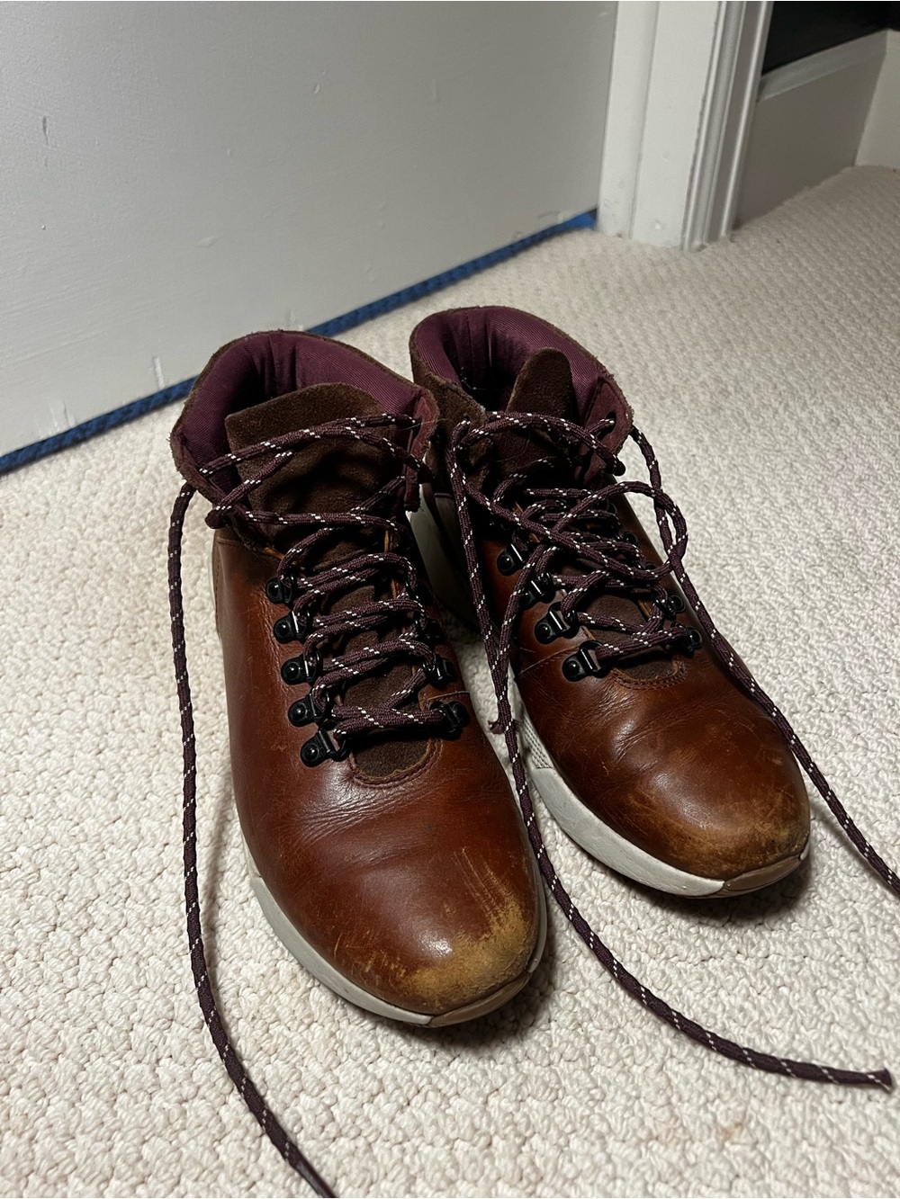 Timberland Brown Leather Women's Winter Lace-Up Boots